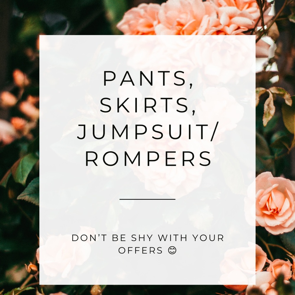 Pants, Skirts, Jumpsuit/Rompers